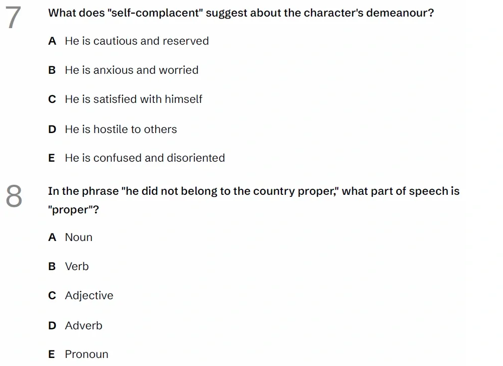 Question English(07 & 08) - BUCKS 11 Plus Exam Practice Papers 2026 - Pack 1 - Paper 1 - English & VR