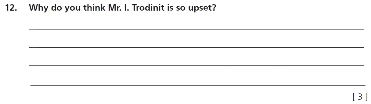 Question 12 - 11+ Comprehension – Inference – Test Paper 5