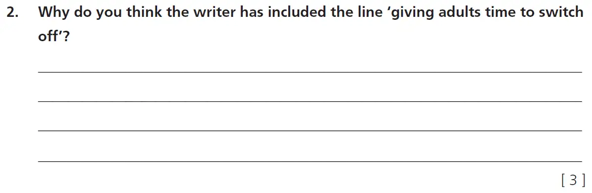 Question 2 - 11+ Comprehension – Inference – Test Paper 5
