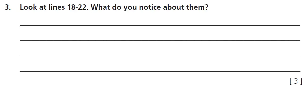 Question 3 - 11+ Comprehension – Inference – Test Paper 5