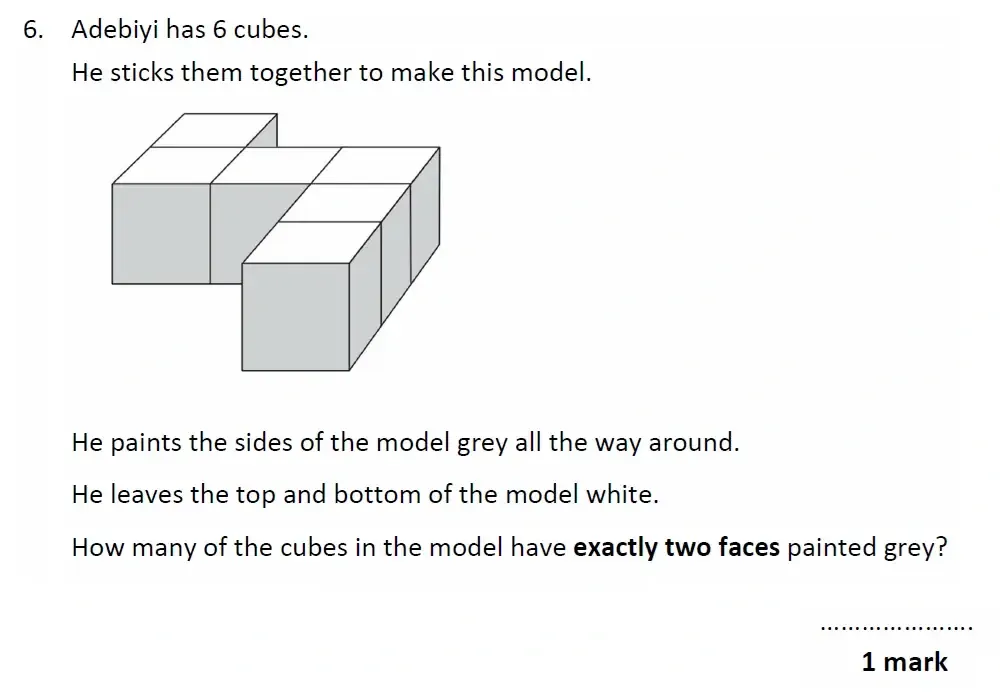 Question 06 - Christ’s Hospital - 11+ Maths Entrance Test - 2025