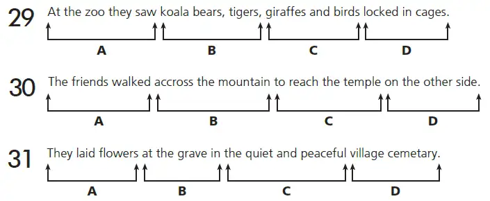 Question 29, 30 & 31 - 11+ GL English Pack 1 Test Paper 1