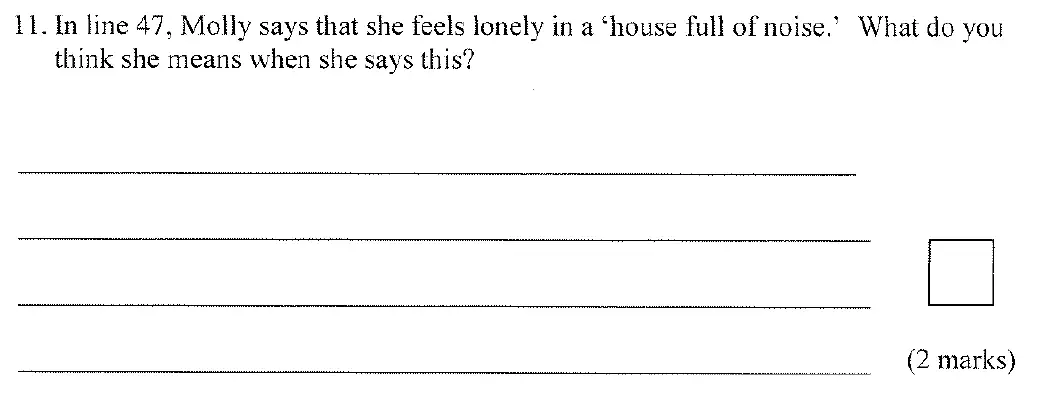 Question 11 - City of London School for Girls – 11+ English Entrance Examination – 2010