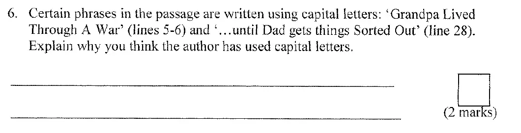 Question 06 - City of London School for Girls – 11+ English Entrance Examination – 2010
