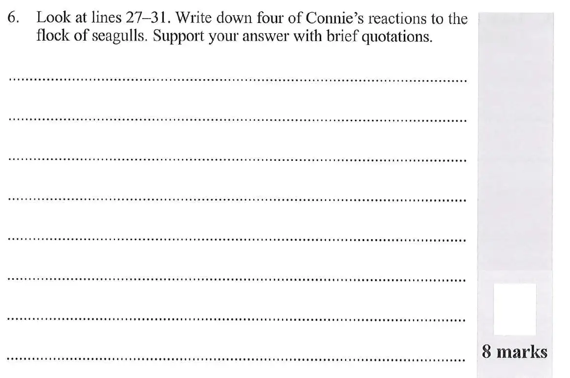 Question 06 - 11 Plus English Paper Group 1 - 2012