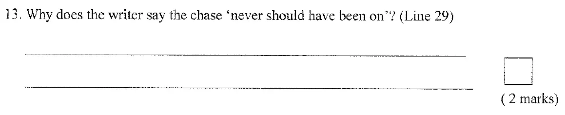 Question 13 - City of London School for Girls – 11+ English Entrance Examination – 2008