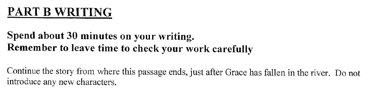 Writing task 01 - City of London School for Girls – 11+ English Entrance Examination – 2008