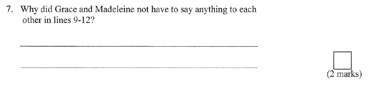 Question 07 - City of London School for Girls – 11+ English Entrance Examination – 2008