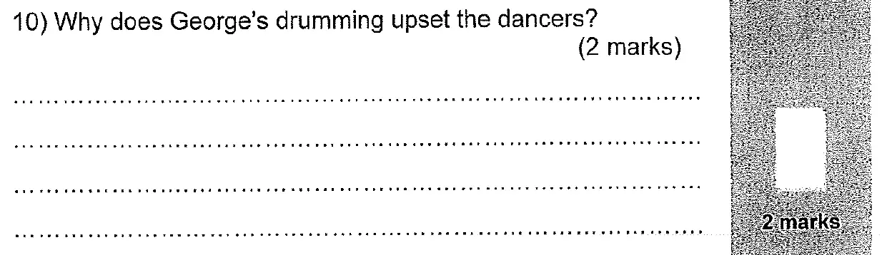 Question 10 - 11 Plus English Paper Group 2 - 2011