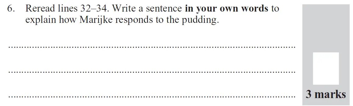 Question 06 - 11 Plus English Paper Group 2 - 2012