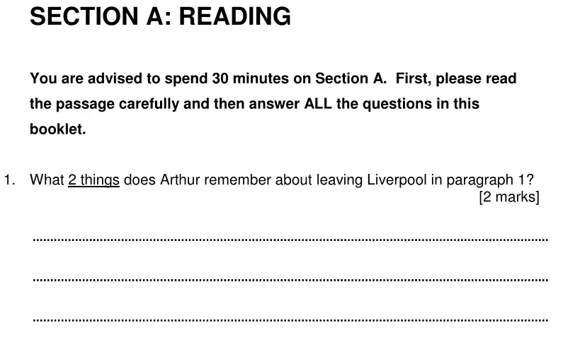 Question 01 - Alleyn’s School – 11 Plus English Sample Examination Paper 2 – 2024