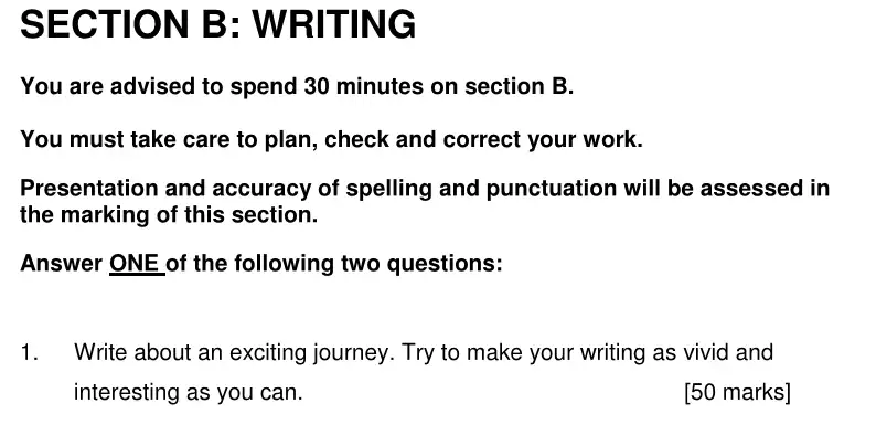 Writing task 01 - Alleyn’s School – 11 Plus English Sample Examination Paper 2 – 2024