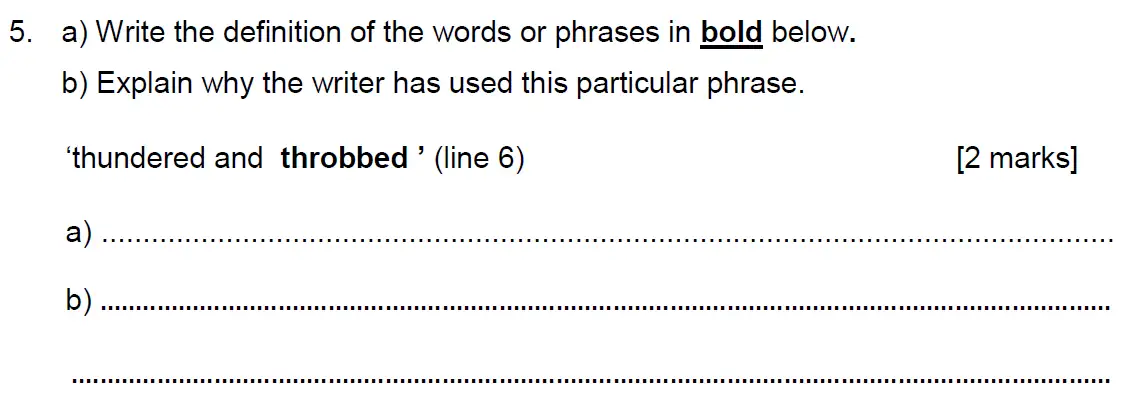 Question 06 - Alleyn’s School – 11 Plus English Sample Examination Paper 2 – 2024