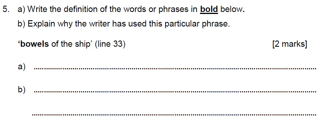 Question 08 - Alleyn’s School – 11 Plus English Sample Examination Paper 2 – 2024
