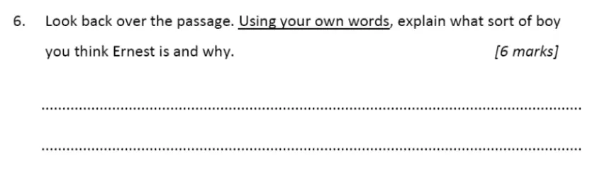 Question 06 - Alleyn’s School – 11+ English Sample Examination Paper 2 – 2024