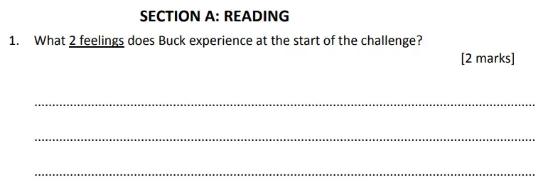 Question 01 - Alleyn's School 11 Plus English Sample Examination Paper 1