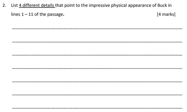 Question 02 - Alleyn's School 11 Plus English Sample Examination Paper 1
