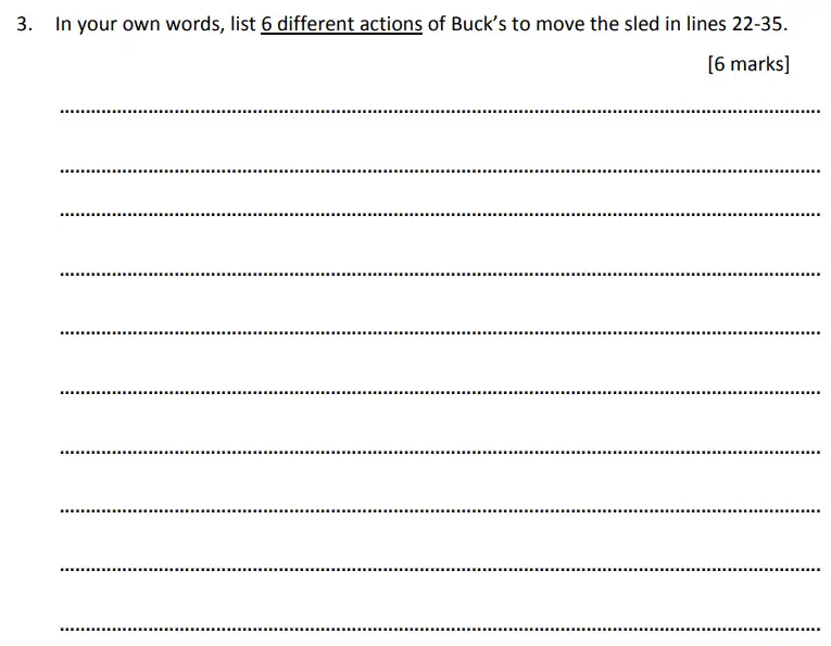 Question 03 - Alleyn's School 11 Plus English Sample Examination Paper 1