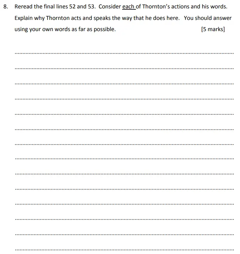 Question 08 - Alleyn's School 11 Plus English Sample Examination Paper 1
