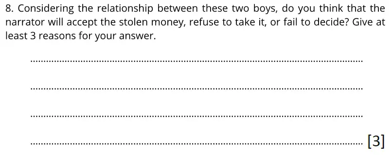 Question 08 - Bancroft's School - 11+ English Sample paper 1 - 2020