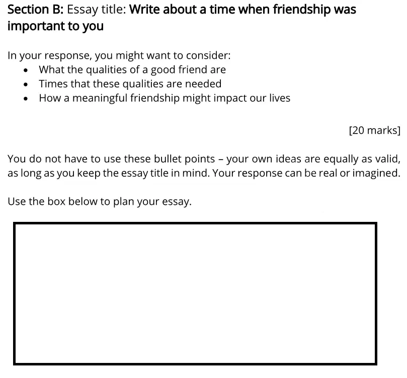 Writing task 01 - Bancroft's School - 11+ English Sample paper 1 - 2020