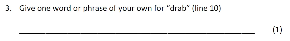 Question 03 - Bancroft’s School – 11+ English Sample Paper 2 – 2020