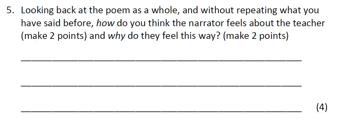 Question 05 - Bancroft’s School – 11+ English Sample Paper 2 – 2020