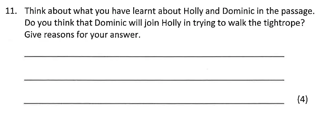 Question 11 - Bancroft's School - 11+ English Sample Paper - 2016