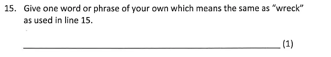Question 15 - Bancroft's School - 11+ English Sample Paper - 2016