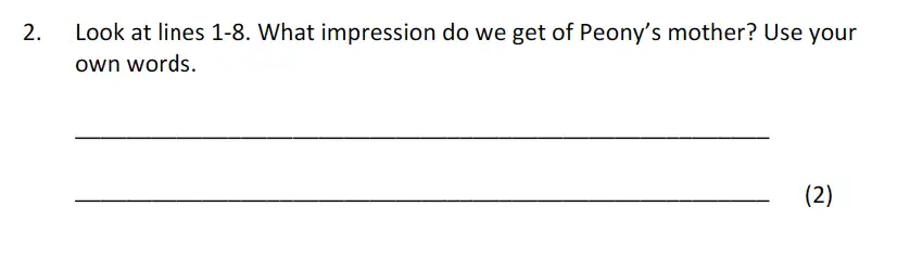 Question 02 - Bancroft’s School - 11+ Entrance Examination English Paper 2017