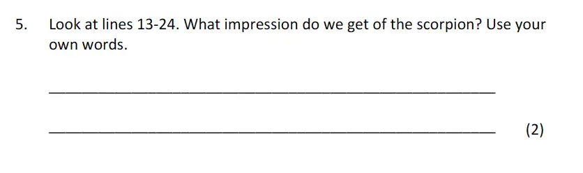 Question 05 - Bancroft’s School - 11+ Entrance Examination English Paper 2017