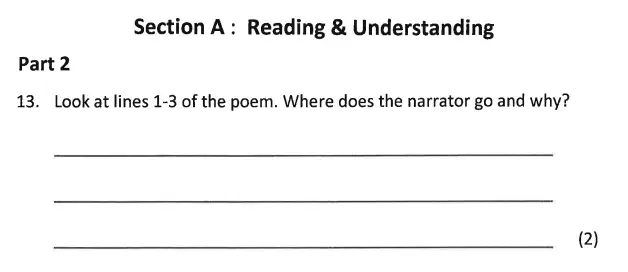 Question 13 - Bancroft’s School – 11+ Entrance Examination English Paper 2018