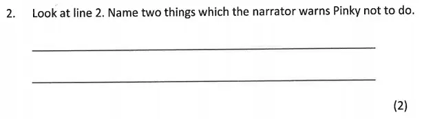 Question 02 - Bancroft’s School – 11+ Entrance Examination English Paper 2018