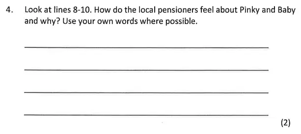 Question 04 - Bancroft’s School – 11+ Entrance Examination English Paper 2018