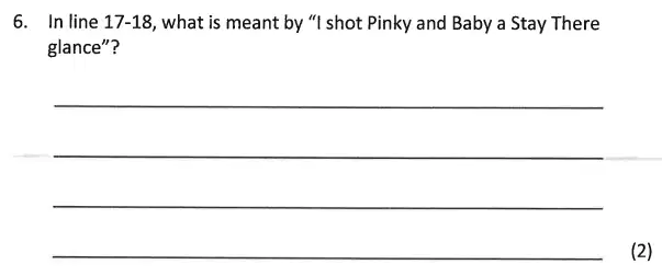 Question 06 - Bancroft’s School – 11+ Entrance Examination English Paper 2018