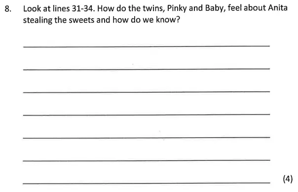 Question 08 - Bancroft’s School – 11+ Entrance Examination English Paper 2018