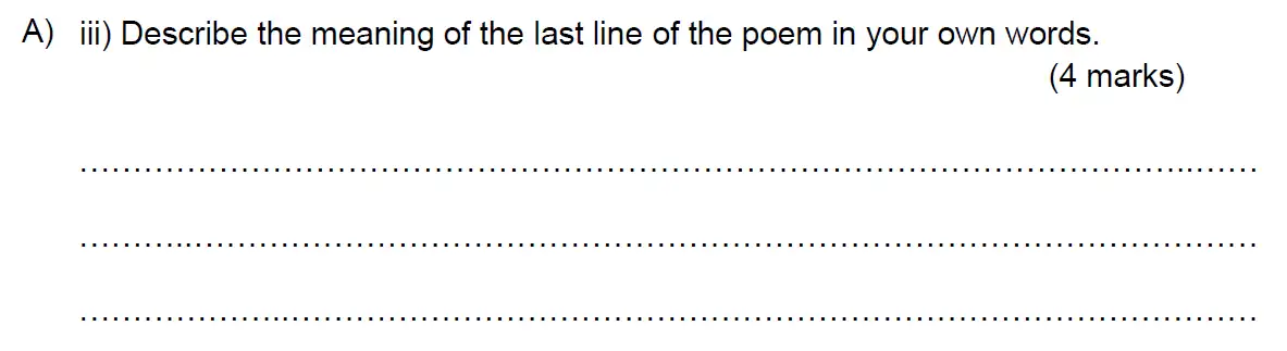 Question 03 - Benenden Kent - 11 Plus English Scholarship Exam - 2016