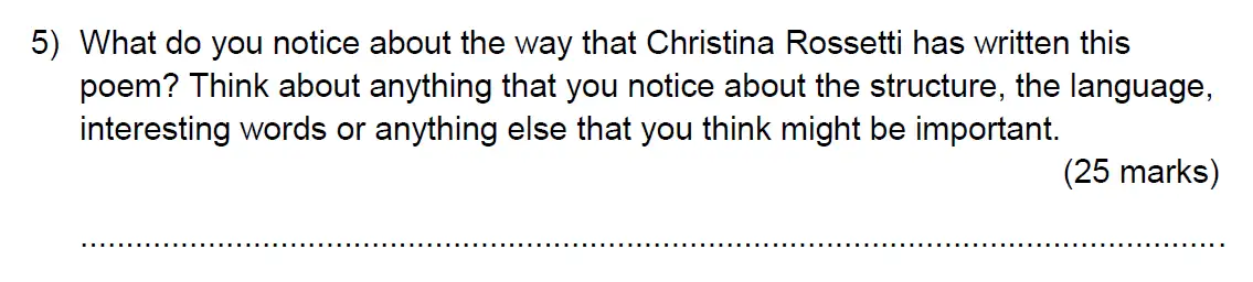 Question 05 - Benenden Lower School – 11+ English Entrance Exam – 2016