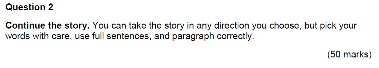 Writing task 01 - Benenden Lower School 11 Plus English Scholarship Exam 2015