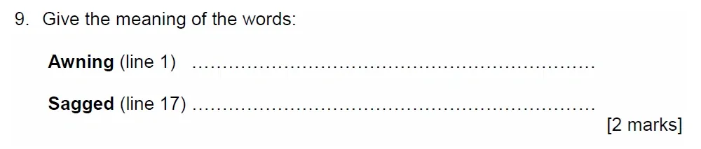Question 09 - Bradford School – 11+ English Specimen Paper – 2026