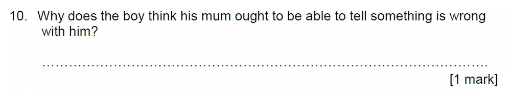 Question 10 - Bradford School – 11+ English Specimen Paper – 2026