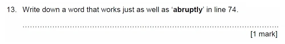 Question 13 - Bradford School – 11+ English Specimen Paper – 2026