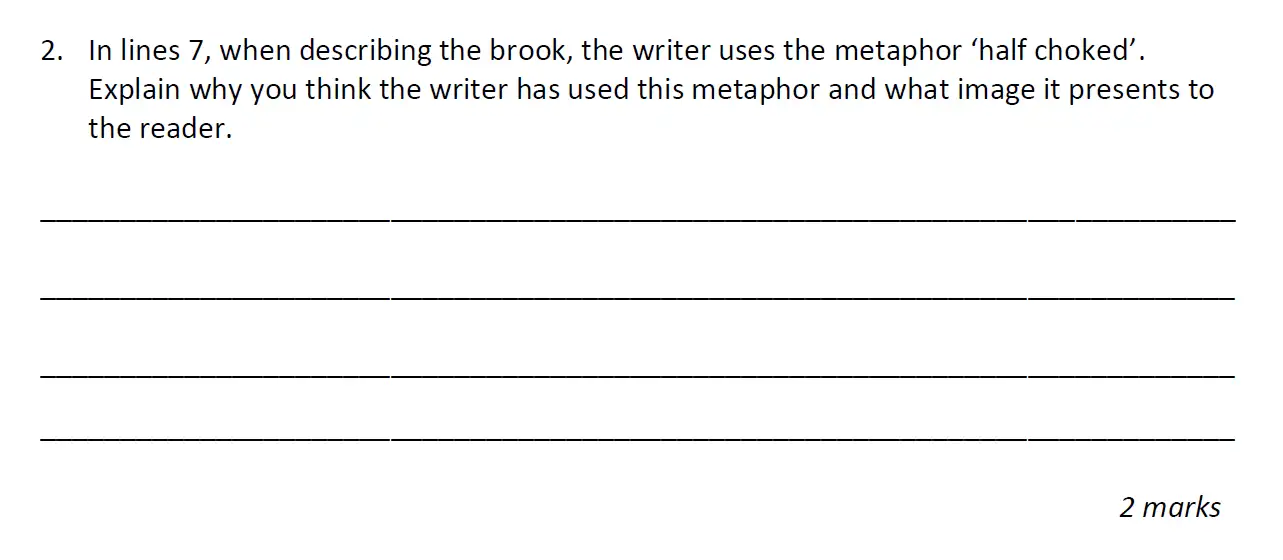 Question 02 - Caterham School – 11+ English Sample Paper – 2026