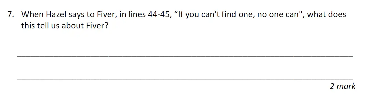 Question 07 - Caterham School – 11+ English Sample Paper – 2026