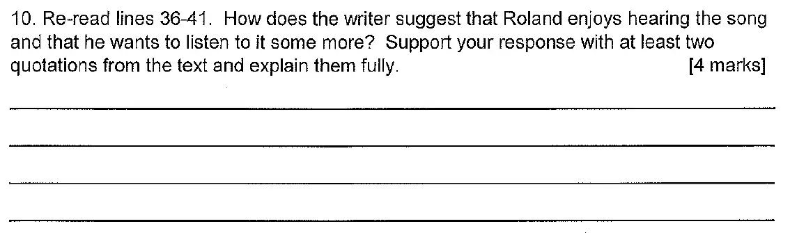 Question 10 - Chigwell School – 11+ English Entrance Examination – 2019