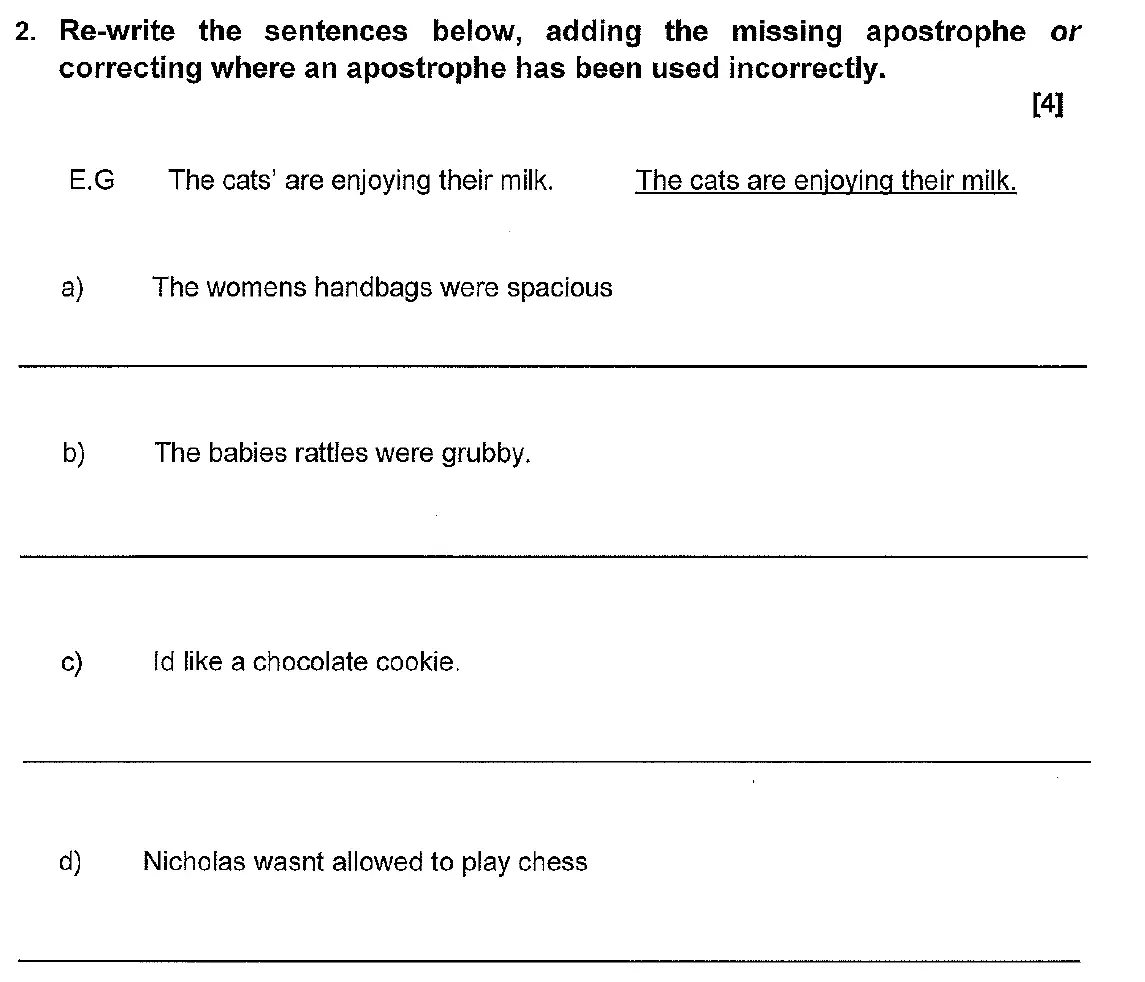 Question 02 - Chigwell School – 11+ English Entrance Examination – 2019