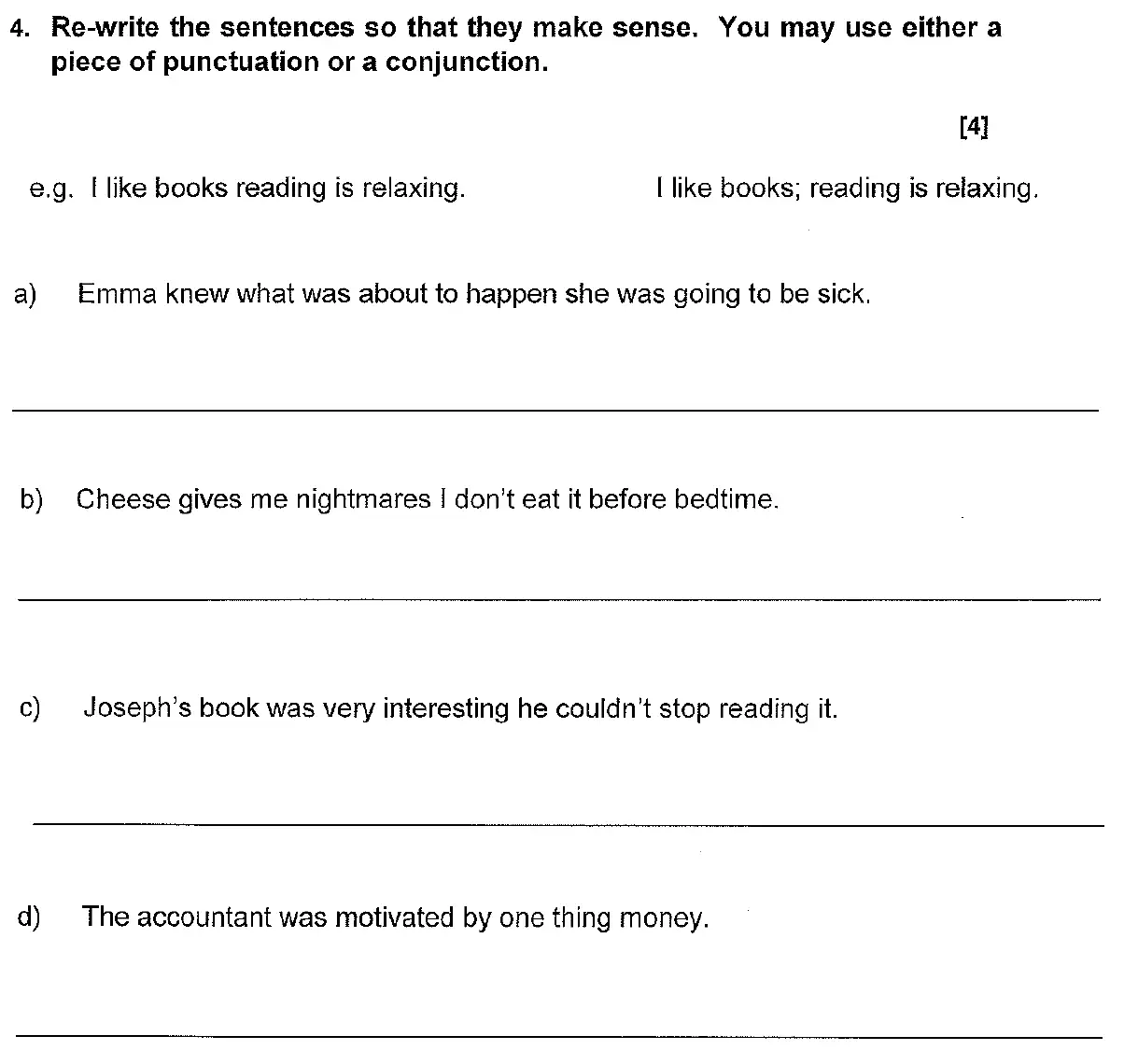 Question 04 - Chigwell School – 11+ English Entrance Examination – 2019