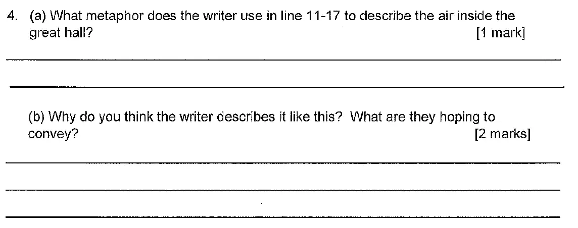 Question 04 - Chigwell School – 11+ English Entrance Examination – 2019