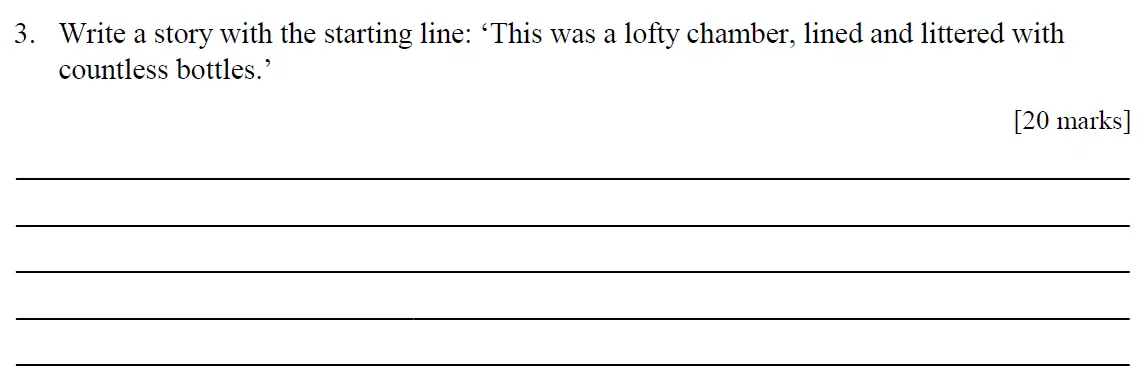 Writing task 03 - City of London Freemen School 11 Plus English Sample Paper 2014