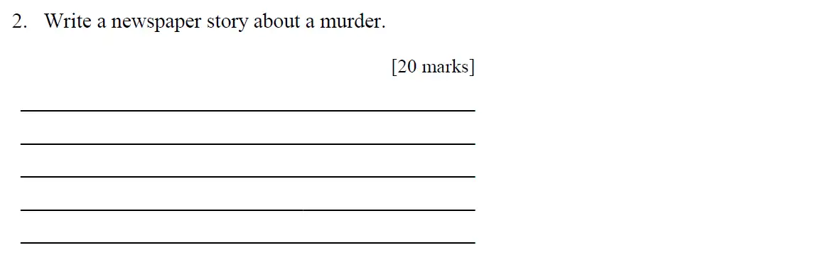 Writing task 02 - City of London Freemen School 11 Plus English Sample Paper 2014